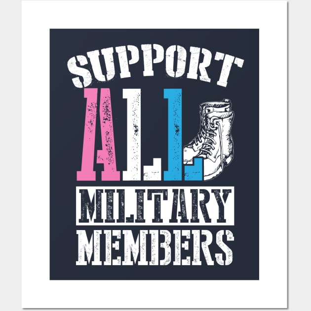 Support ALL Military Members Transgender Wall Art by Trans Action Lifestyle